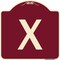 Signmission Designer Series Sign W/ Letter X, Burgundy Heavy-Gauge Aluminum Sign, 18" L, 18" H, BU-1818-22918 A-DES-BU-1818-22918 - alternate 1